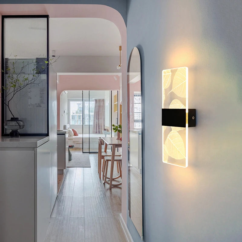 Acrylic Indoor Wall Lamp 6W LED Wall Light Modern Nordic Sconce Lamps Balcony Aisle Bedside Lights For Home Decoration AC85-265V
