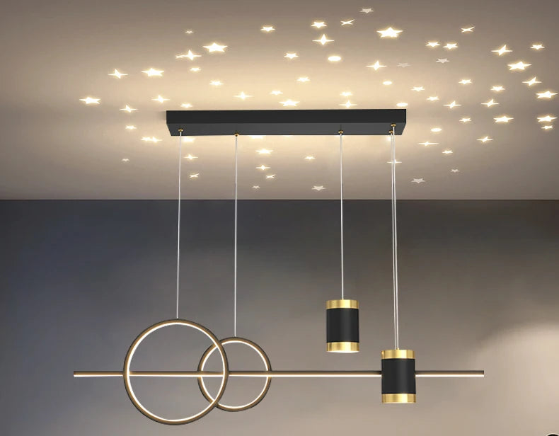 Restaurant Lighting 100cm Long Strip Decoration Dining Table Light Living Room Restaurant Modern LED Pendant Light Fixture Light