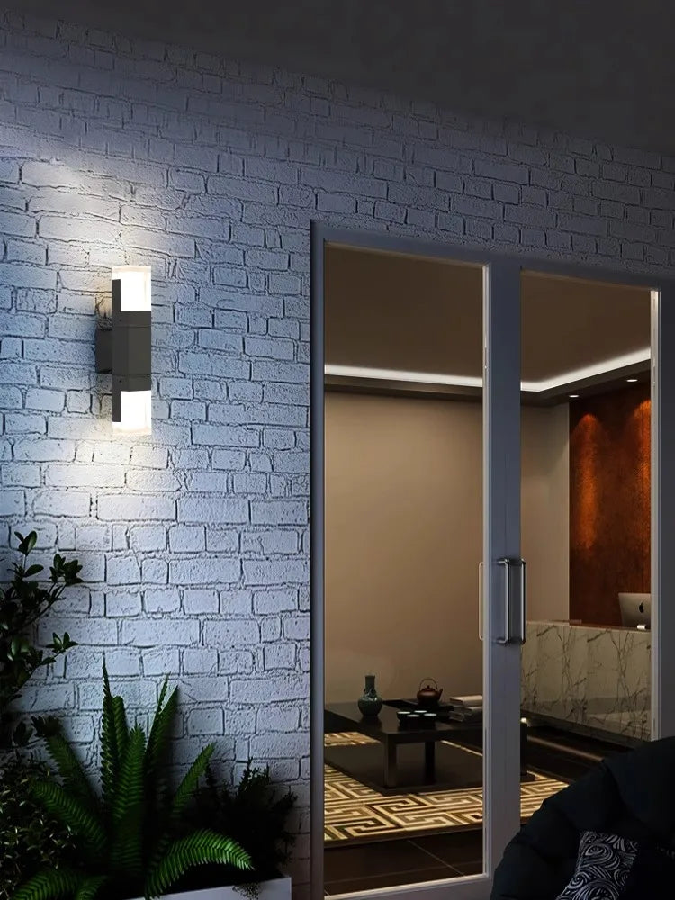 Aluminum PIR sensor outdoor wall lamp waterproof staircase hallway minimalist exterior wall lamp courtyard balcony wall lamp