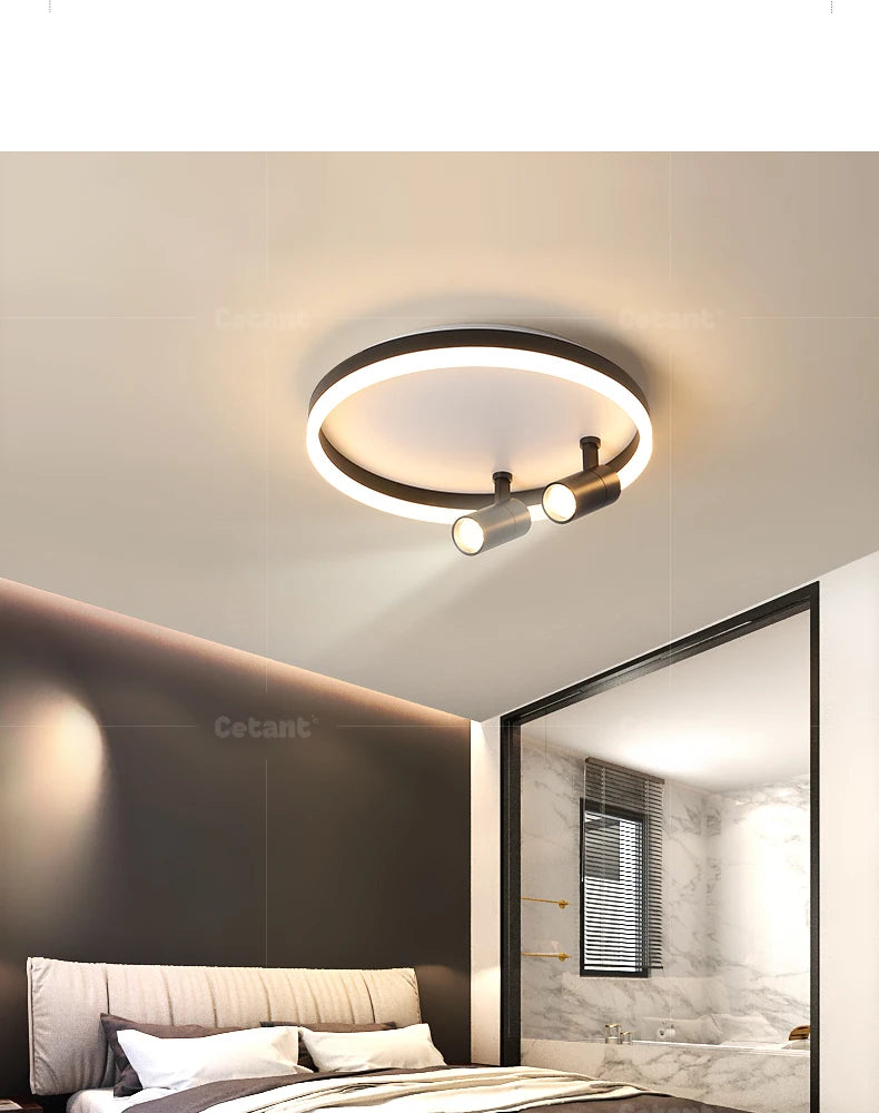 Modern LED Ceiling Lamp With Spotlight Chandelier For Bedroom Living Dining Room Aisle Home Decor Indoor Lighting Fixture Luster