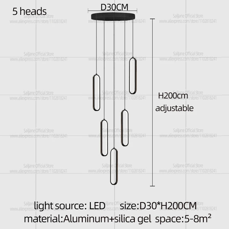 Modern Chandelier Hanging Living Room Pendant Light Designer Bedroom Bedside Lamp Dining Bar Decoration Light Indoor Lighting