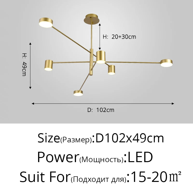 New Modern LED Chandelier Lights Bedroom Living Dining Room Gold Black Indoor Fixture Lighting Lamps Apply To AC90-260V