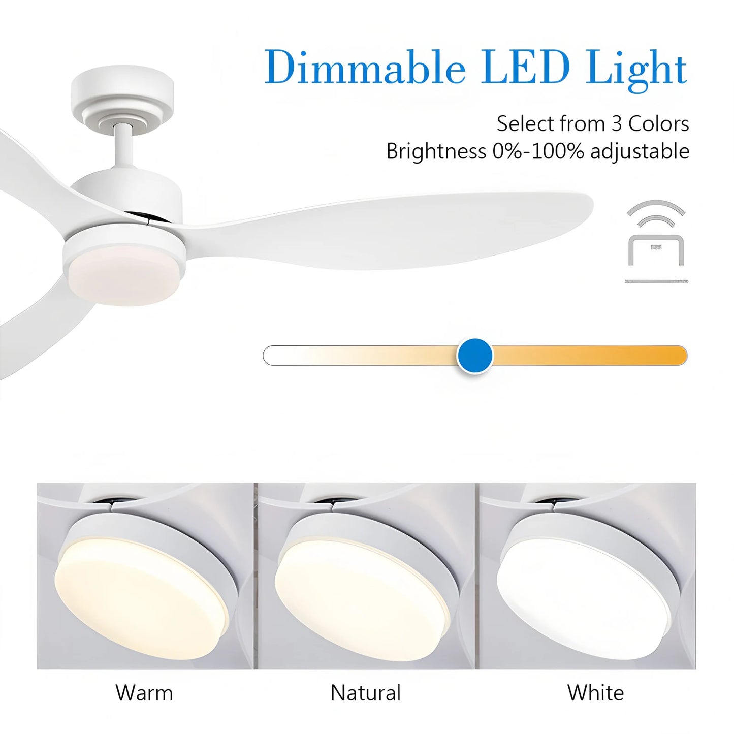 Jelena Modern 42 52 Inch Ceiling Chandelier with Fan Remote Control Living Room Decor Ceiling Fan Light LED Home Electric Fan