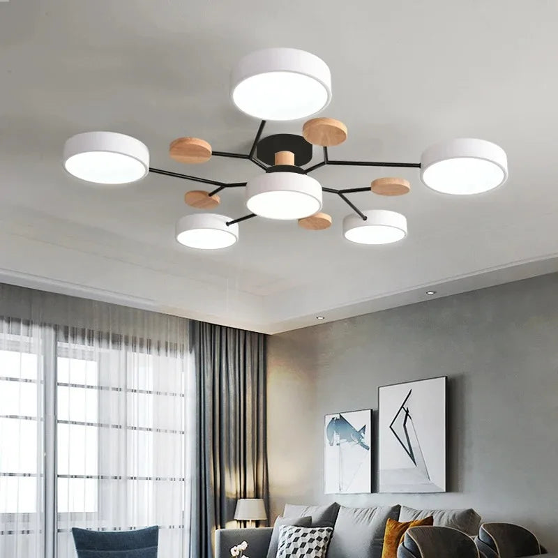IRALAN Modern Ceiling lamp chandelier lights Macaron color LED Hanging lamps for ceiling lamps for room kitchen living room