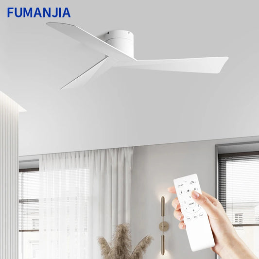 42/52" Ceiling Fan, Remote - 3 - Blade Retro - Style ABS, 6 - Speed Inverter Motor, No - Light Design, Quiet Operation for Home