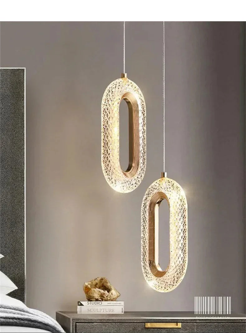 Modern Bedside Pendant Light, Long Line Living Room Background Wall Light, Study Pendant Light, Bedroom Interior Lighting