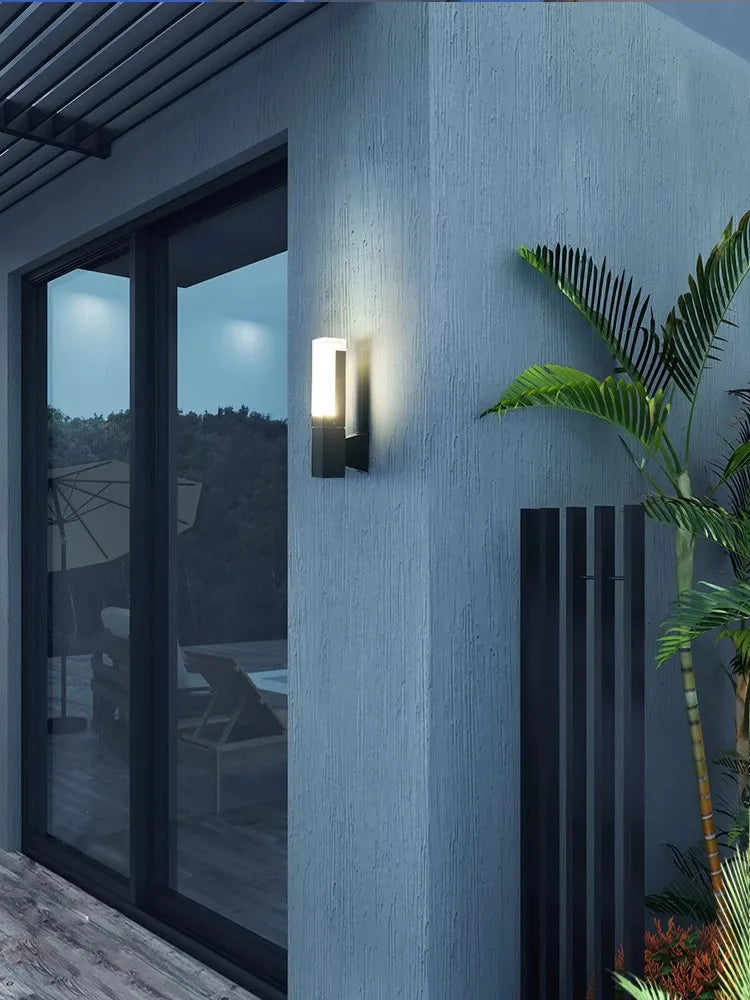 Aluminum PIR sensor outdoor wall lamp waterproof staircase hallway minimalist exterior wall lamp courtyard balcony wall lamp