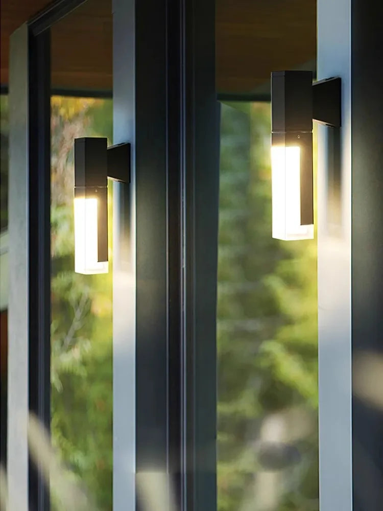 Aluminum PIR sensor outdoor wall lamp waterproof staircase hallway minimalist exterior wall lamp courtyard balcony wall lamp