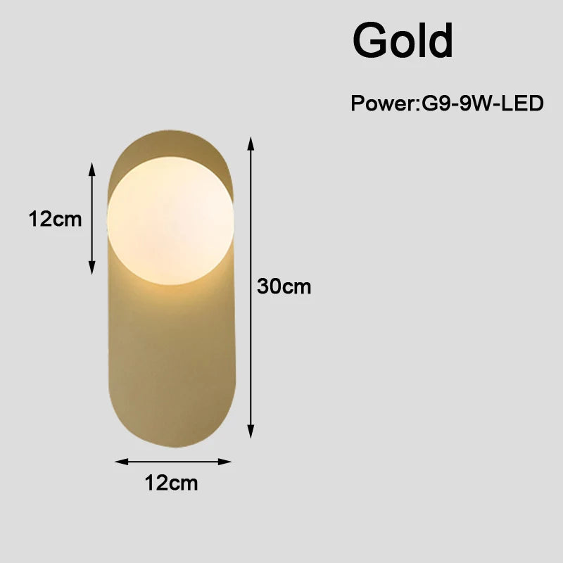 Indoor LED Wall Lamps with G9 Light Bulb for Bedroom Living Room Nordic LED Wall Lights Wall Lights Wall Sconce for Corridor