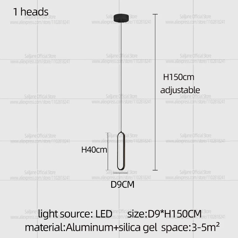 Modern Chandelier Hanging Living Room Pendant Light Designer Bedroom Bedside Lamp Dining Bar Decoration Light Indoor Lighting