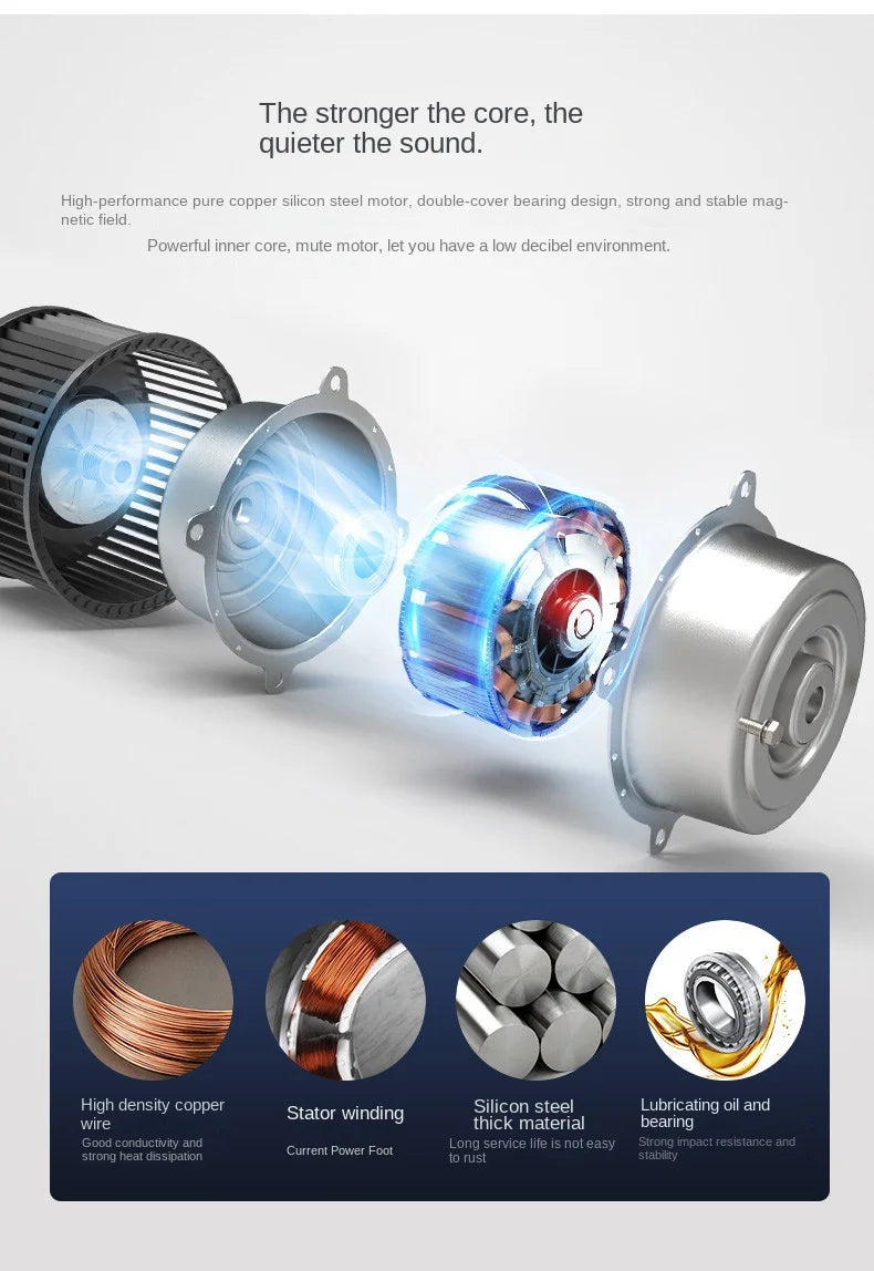 Strong Wind Nordic Ceiling  Living Room Dining Room Industrial American Style Retro Commercial Variable Frequency Lightless Fan