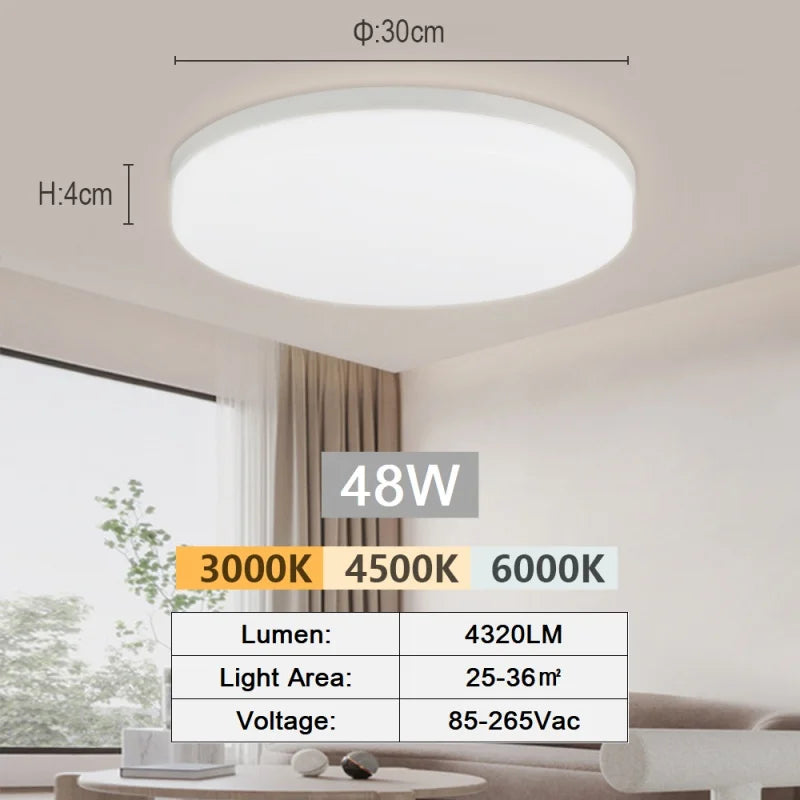 LED ceiling light ultra-thin modern light bedroom living room 18W 24W 36W 48W indoor Corridor Home Light Home lighting