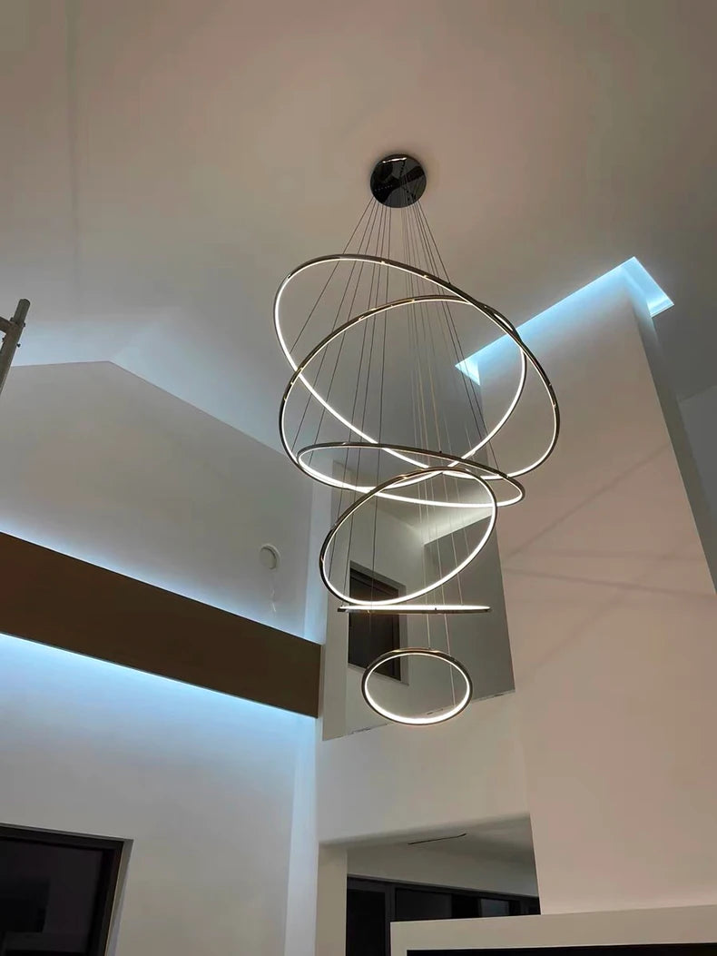 Modern home decor led lights pendant light lamps forstaircase Chandeliers for living room hanging light indoor lighting