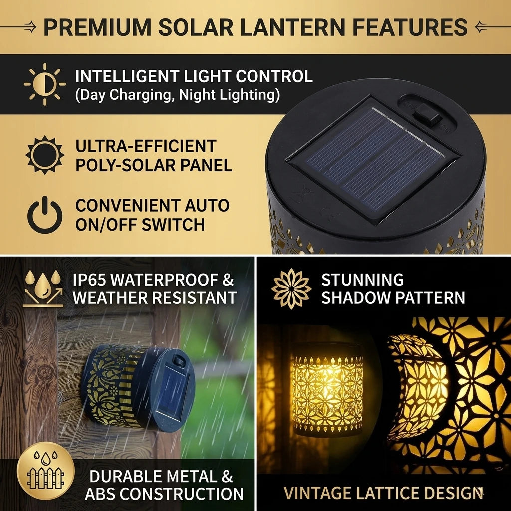2026 Solar Outdoor Wall Light Waterproof Projection Lamp for Yard Terrace Patio Walkway Landscape Lighting Outdoor Decor