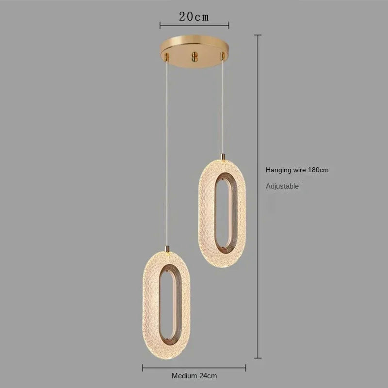 Modern Bedside Pendant Light, Long Line Living Room Background Wall Light, Study Pendant Light, Bedroom Interior Lighting