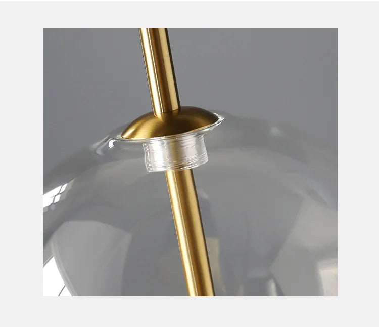 Modern Luxury Glass Ball Chandelier Lighting Fixtures Living Room Bedroom Decor Pendant Lights Restaurant Stairs Hanging Lamp