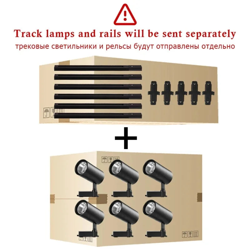 Full Set Track Light Led Ceiling Rail Lights Replaceable GU10 Light Source Spotlight for Living Room Bedroom Led Spot Track Lamp