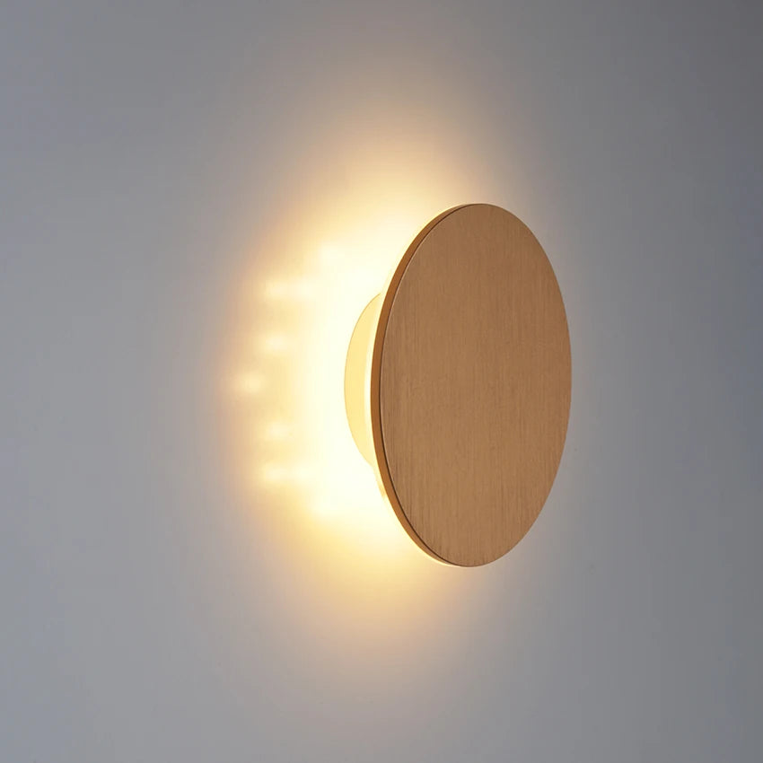 Modern Round Wall Lamp 15cm/20cm LED Black/White/Gold Aluminum Acrylic Light Fixture Easy Install for Living Room Bedroom ﻿