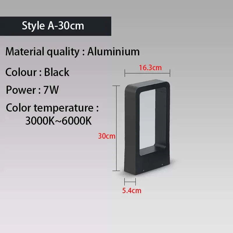 Outdoor iP65 waterproof LED lawn light. Suitable for parks, courtyards, gardens, and squares. Aluminum landscape light.