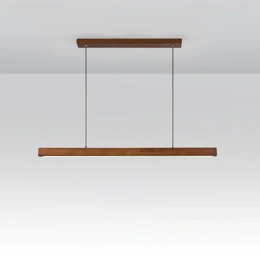 Modern LED Pendant Light wood Long Strip dining table lamp suspension Chandelier for living dining room kitchen lighting fixture