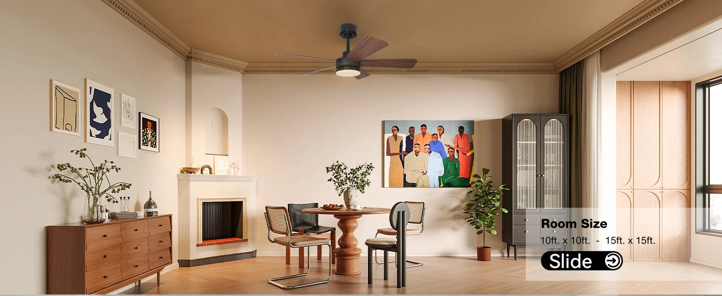 40 Inch Ceiling fan With Lights, For Living Rooms, Bedrooms, Dining Rooms, And Study Rooms, With Silent Remote Control Fan Light