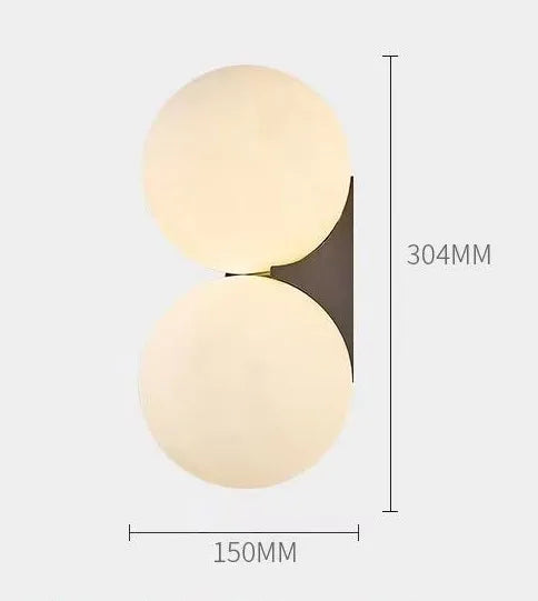 Nordic Minimalist Wall Lamp G9 Milk White Glass Ball Wall Light Modern Living Room Hallway Interior Decoration Lighting Fixtures