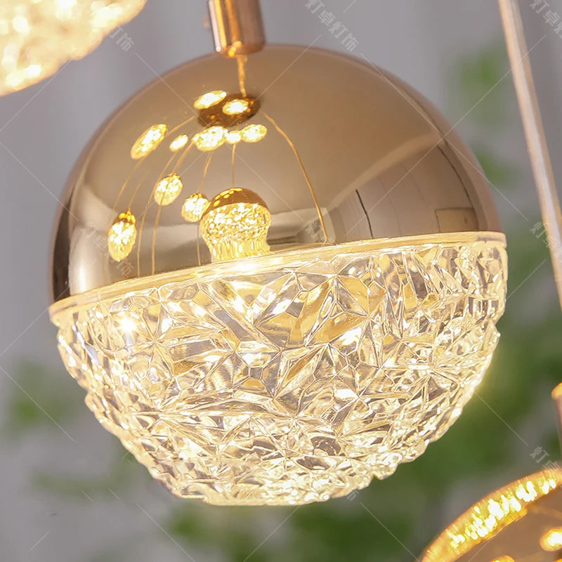 Modern home decor led lights pendant light lamps forstaircase Chandeliers for living room hanging light indoor lighting