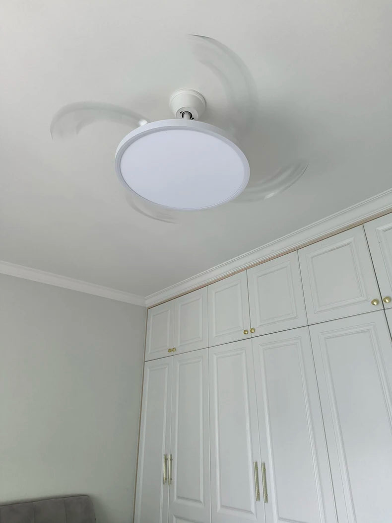 Electric Fan Chandelier Led Ceiling Lamp Room Decoration Dining Table Living Home Silent Bedroom Circulator Fan Light Fixture