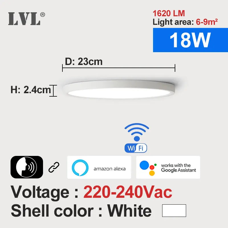 Modern Led Smart Ceiling Light Golden Wood Grain Dimmable Home Lighing WiFi Tuya App Voice Control Surface Mounting Ceiling Lamp