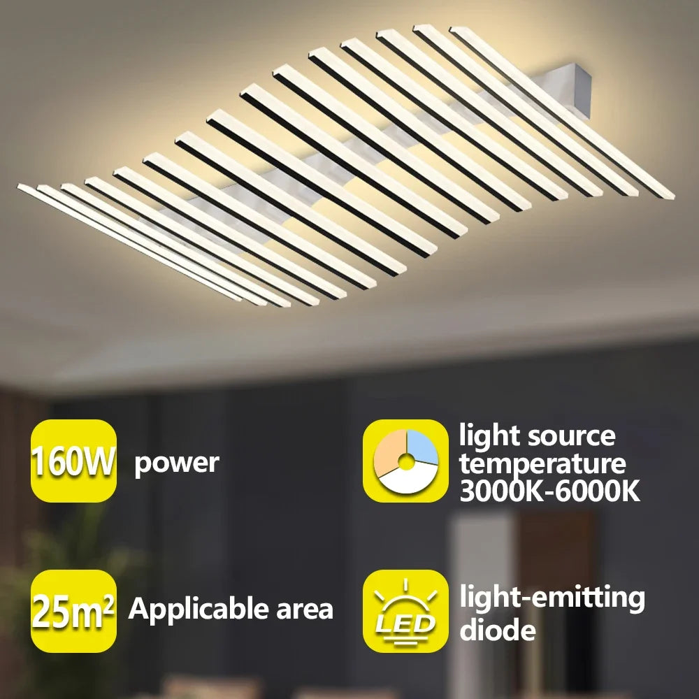 Modern Ceiling Light Luxury Nordic Ceiling Light Fixture LED Remote Control APPCeiling Chandelier Home Decoration Lighting
