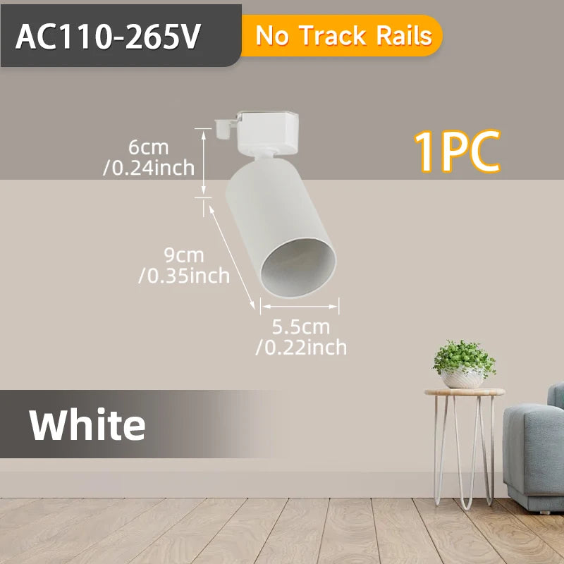 Full Set Track Light Led Ceiling Rail Lights Replaceable GU10 Light Source Spotlight for Living Room Bedroom Led Spot Track Lamp