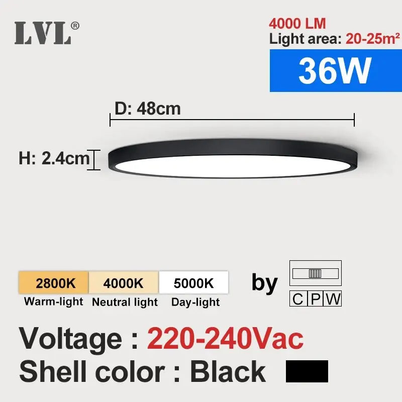 LVL LED Ceiling Light Wood Grain 3 in 1 Lighting Colors Home Lighing Kitchen Bedroom Bathroom Round Flush Ceiling Lamp