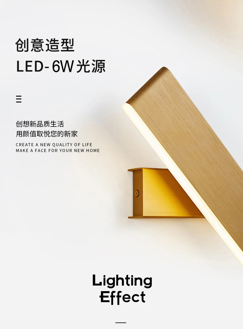 Led Indoor Wall Lamps Rotation Adjustable Modern Wall Sconce Stair Wall Light Fixture Hallway Bedroom Bedside led Wall Lamp