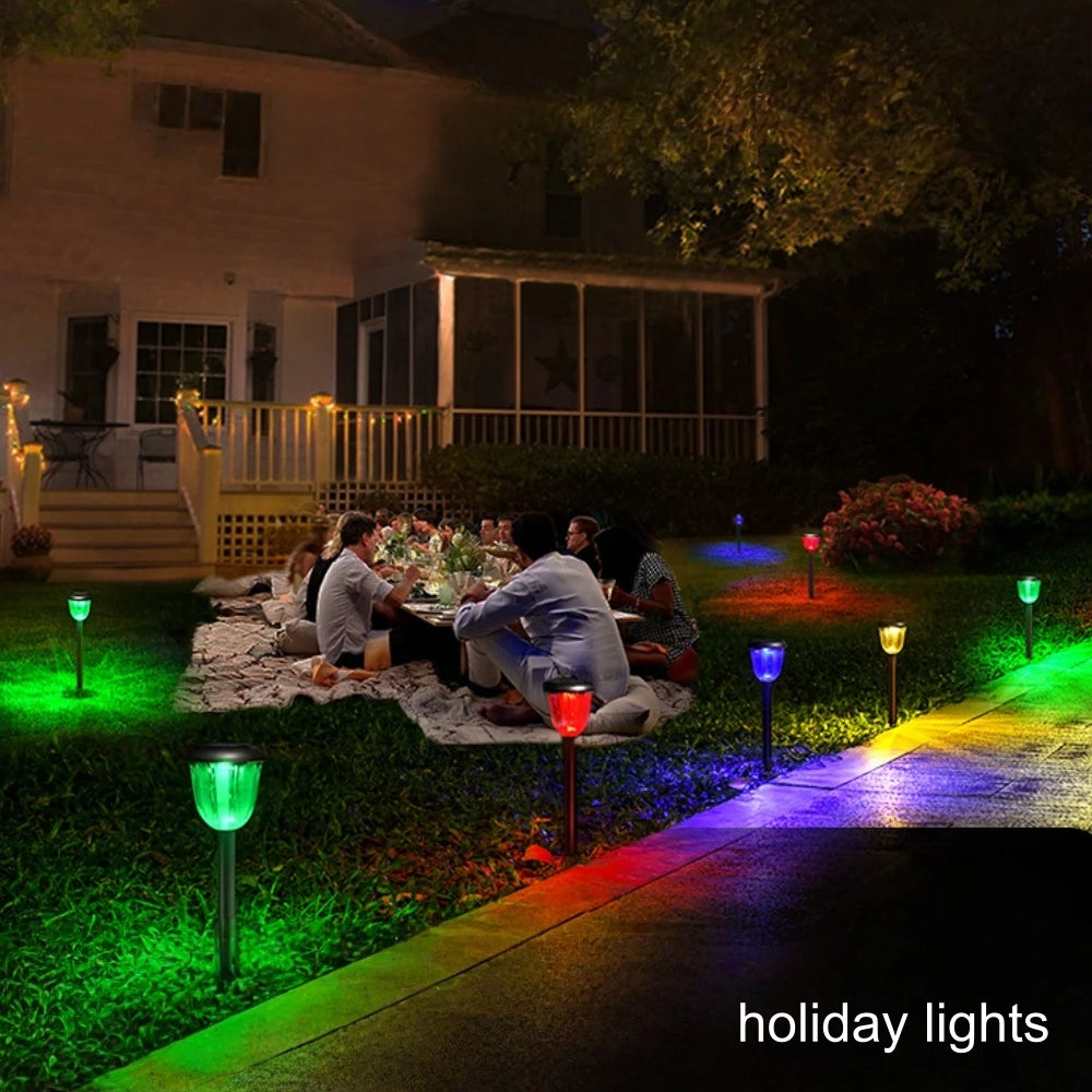 Bright Solar Tulip Lights Outdoor Landscape Lighting,Garden Decorative for Yard,Patio,Landscape,Pathway,Sidewalk,Driveway,Lawn