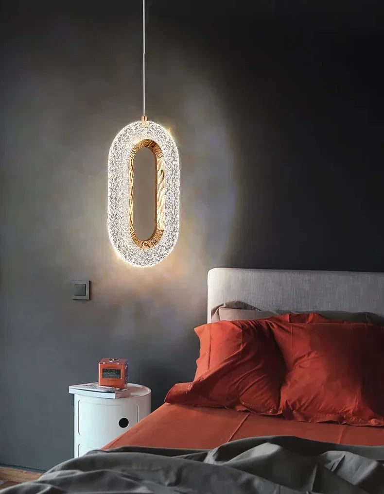 Modern Bedside Pendant Light, Long Line Living Room Background Wall Light, Study Pendant Light, Bedroom Interior Lighting