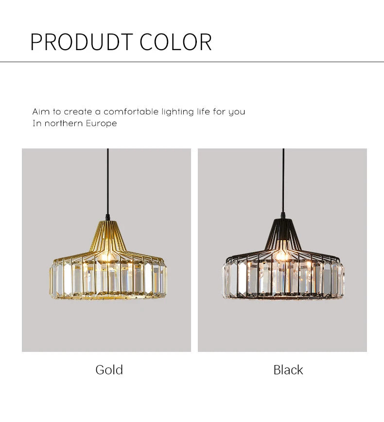 Modern K9 Crystal Pendant Light Led Ceiling Lamp Living Dining Room Nordic Chandelier Aisle Decor Balcony Corridor Fixture Lumi