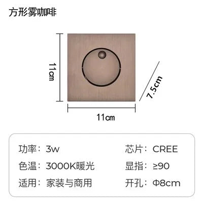 Recessed Rotation LED Reading Wall Light Living Room Bedroom Bedside Hotel Corridor Entrance Wall Lamp Hidden Decor Wall Sconce