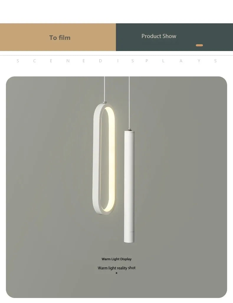 Nordic Lustre Minimalist LED Chandelier Pendant Lights Living Bedroom Bedside Long Line Lights suspensions luminaire Home lamps