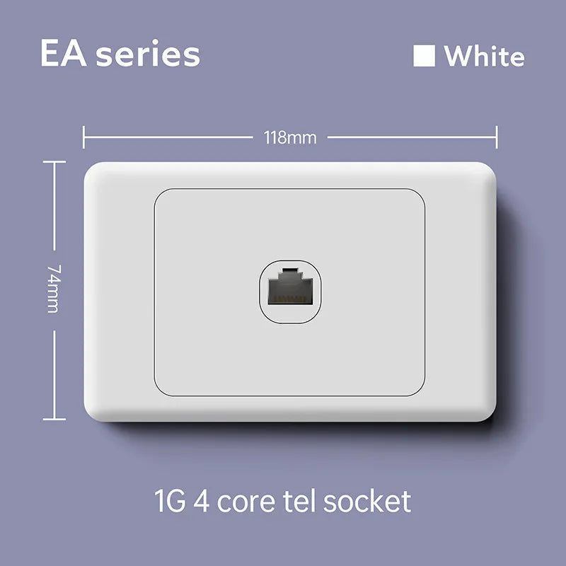 118 Type Australian Standard 1/2/3/4/5/6 Gang Six-hole 15A Wall Switch Socket USB Type-c Port Fast Charging Power Socket Panel