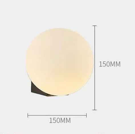 Nordic Minimalist Wall Lamp G9 Milk White Glass Ball Wall Light Modern Living Room Hallway Interior Decoration Lighting Fixtures