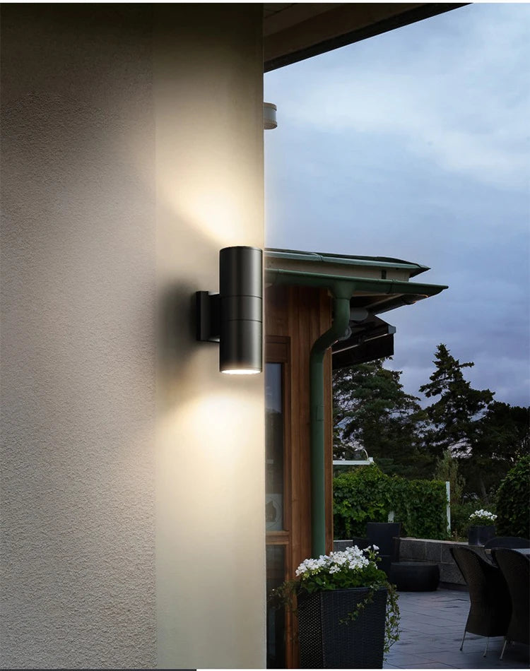 black gray up down outdoor wall light 6W 10W 20W 30W 36W porch garden waterproof home lighting outdoor   aluminum lamp body