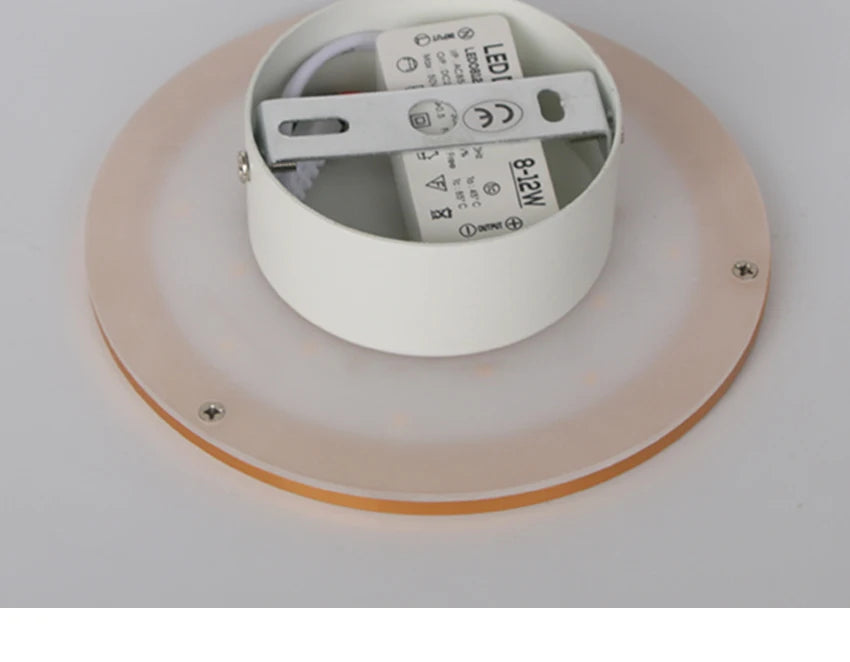 Modern Round Wall Lamp 15cm/20cm LED Black/White/Gold Aluminum Acrylic Light Fixture Easy Install for Living Room Bedroom ﻿