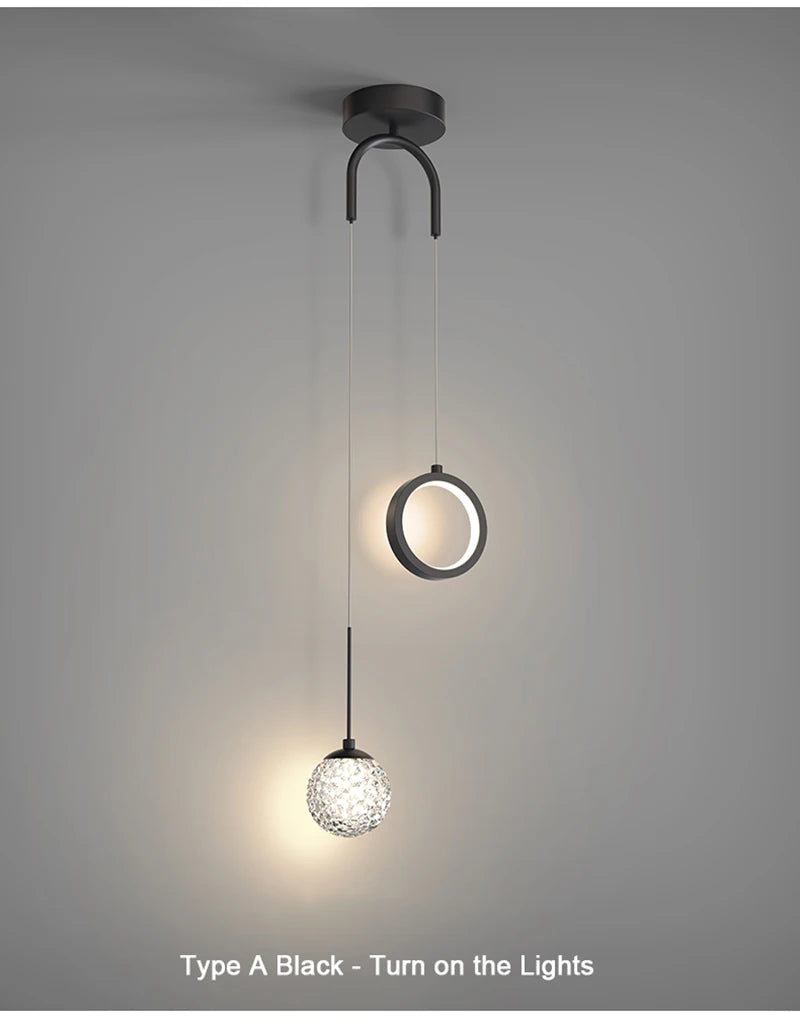 Nordic LED Pendant Light Indoor Lighting Fixture Living Bedroom Bedside Home Decoration Dining Table Hanging Lamps Pendant Lamp