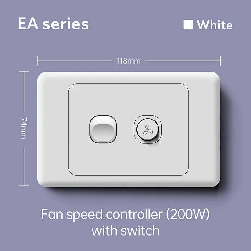 118 Type Australian Standard 1/2/3/4/5/6 Gang Six-hole 15A Wall Switch Socket USB Type-c Port Fast Charging Power Socket Panel