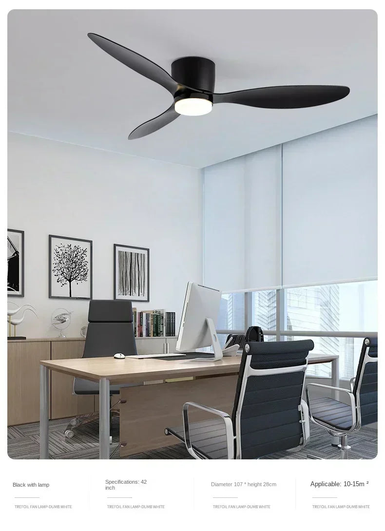 LED Ceiling Mounted Living Room Fan Light, Nordic Restaurant Decorative Ceiling Fan, Household Minimalist Electric Fan Light