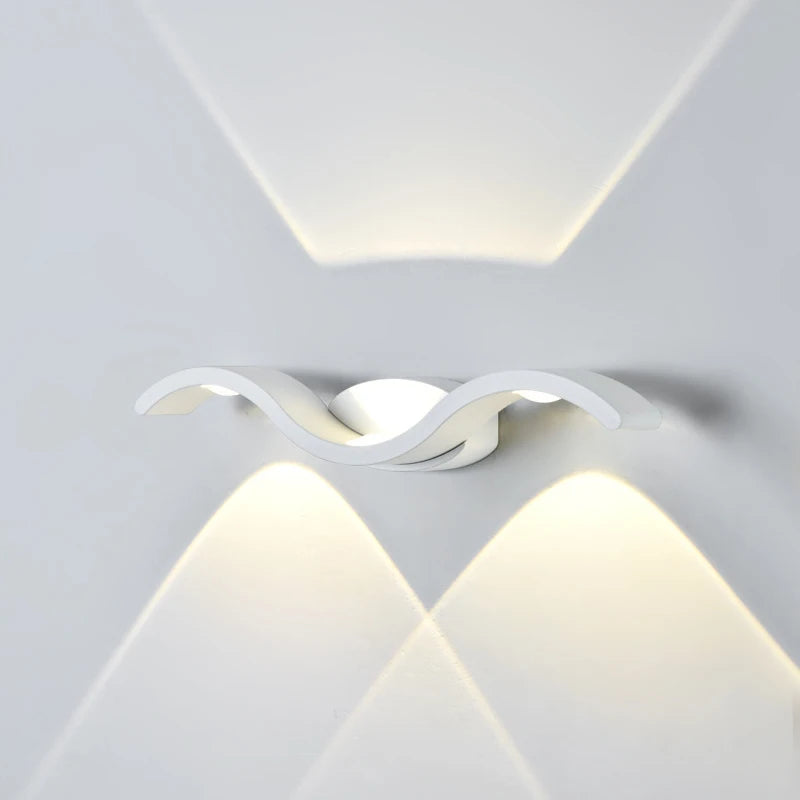 Nordic Style Outdoor Waterproof IP65 9W LED Wall Lamp White Black Wall Light For Corridor Aisle Porch Lamp Sconce