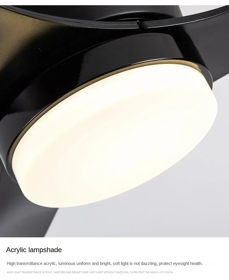 LED Ceiling Mounted Living Room Fan Light, Nordic Restaurant Decorative Ceiling Fan, Household Minimalist Electric Fan Light