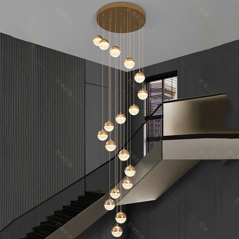 Modern home decor led lights pendant light lamps forstaircase Chandeliers for living room hanging light indoor lighting