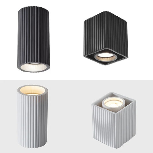 Minimalist Nordic Cylindrical Downlight Surface Mounted Resin Ceiling Lamp GU10 Grid Spotlight Corridor Living Room Home Decor