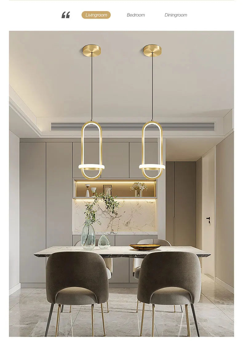 Nordic Modern LED Pendant Light Bedroom Bedside Hanging Chandeliers Lamp For Living room Dinnig Room Table Lamp Lighting Fixture